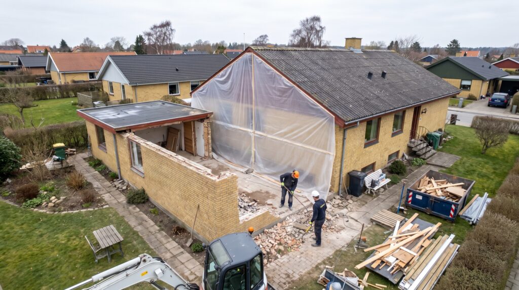 Nedrivning af badeværelse i dansk bolig