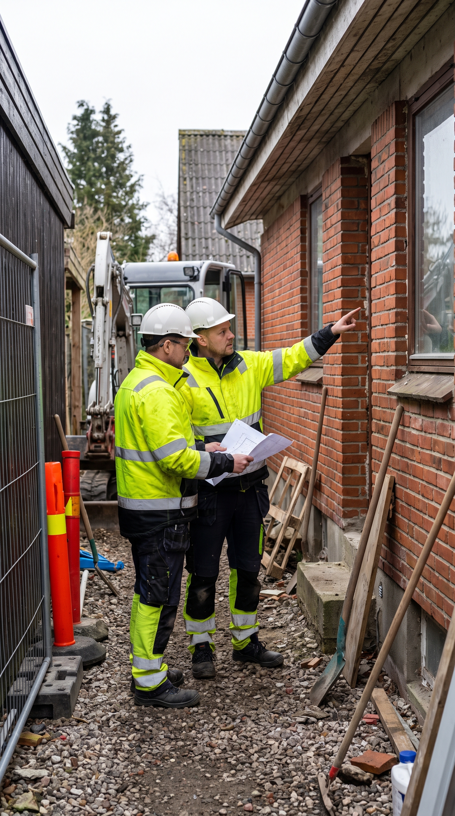 Nedrivningsarbejde i københavnsk byggeri