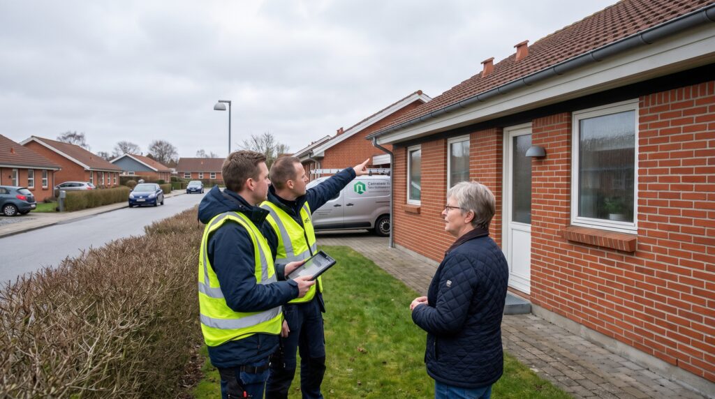 Nedrivningsarbejde ved bolig i Aalborg