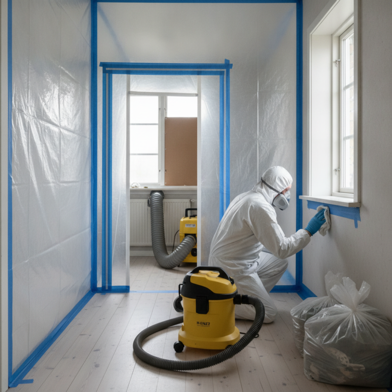 Asbest for håndværkere: sikker praksis ved nedrivning og renovering