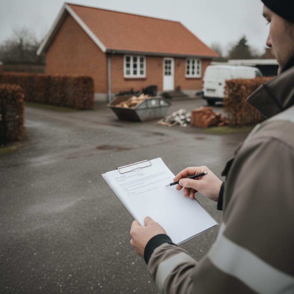 Nedrivningsfirma i Køge ved boligområde